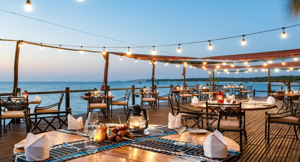 ST Beach Holidays | anantara bazaruto beach deck dinner setup 3 1920x1037
